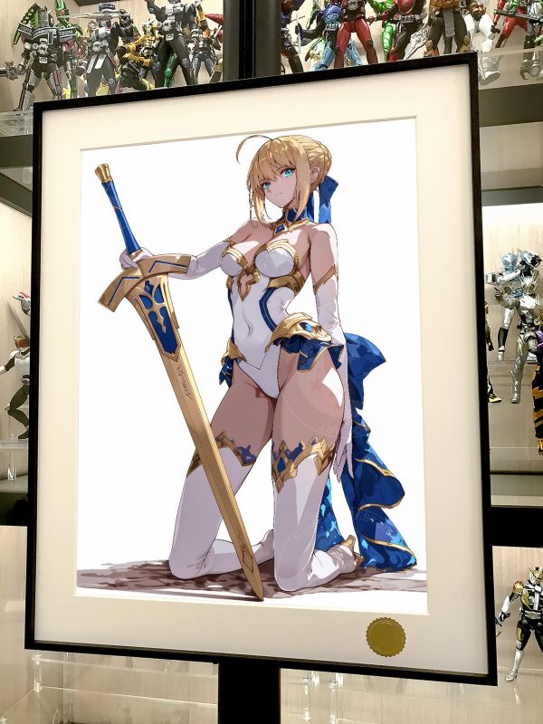 【海外代購】星空 《跪姿saber》阿爾托莉雅·潘德拉貢吾王Fate騎士王亞瑟王動畫二次元裝飾畫 