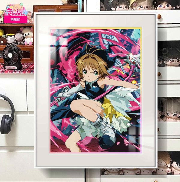 【海外代購】阿喵畫社 戰鬥吧！魔卡少女櫻 展館級8k超清精裱畫 床頭地墊 牆面掛毯 冰箱貼 