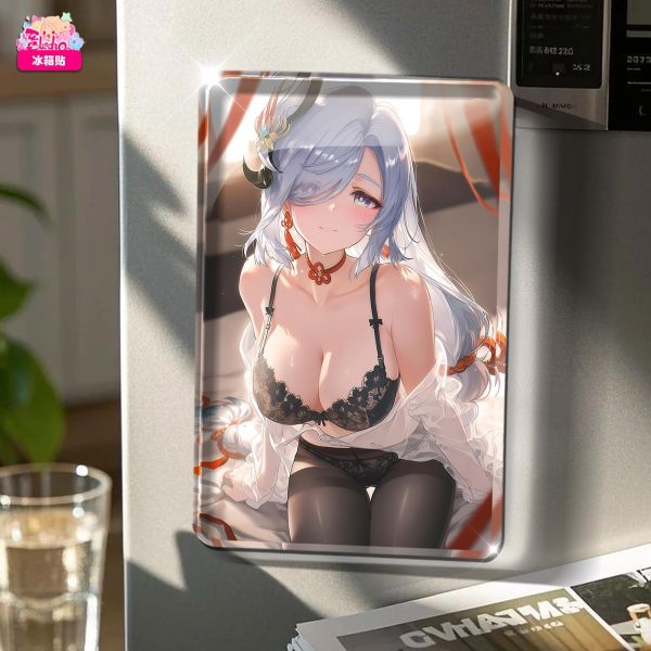 【海外代購】阿喵畫社 黑紗柔影 申鶴 8k主題高清裝飾畫 冰箱貼 