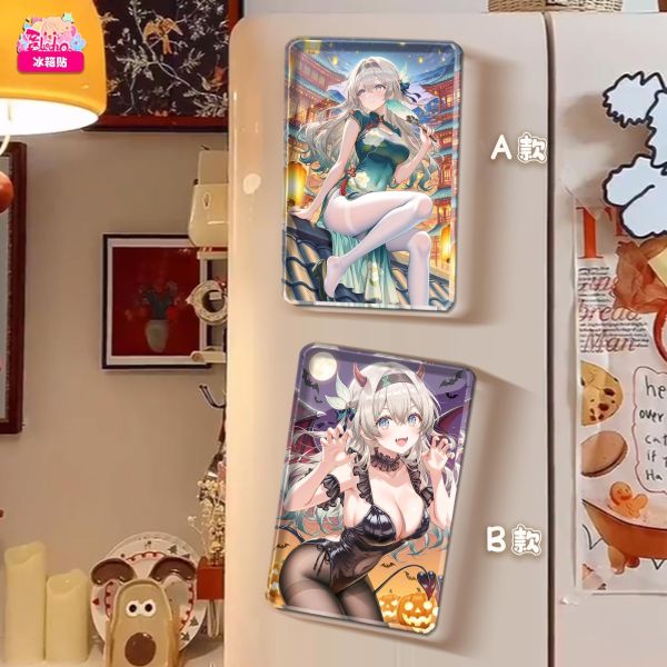 【海外代購】阿喵畫社 新年賀圖小惡魔流螢雙聯 8k主題高清裝飾畫 床頭地墊 午睡毛毯 牆面掛毯 冰箱貼 