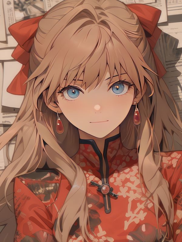 【海外代購】星空 《旗袍明日香》eva新世紀福音戰士裝飾畫 