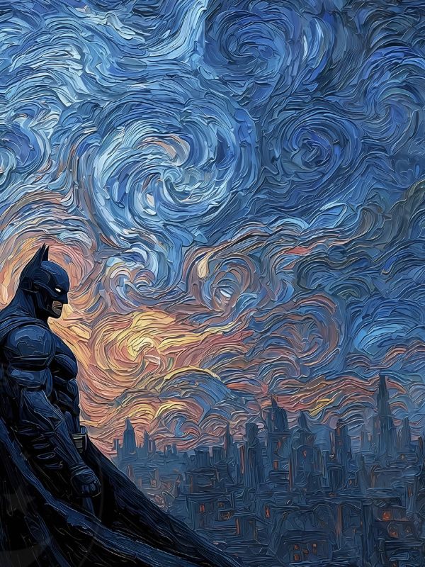 【海外代購】星空 《星空蝙蝠俠》DC黑闇騎士Batman布魯斯·韋恩Bruce Wayne裝飾畫 