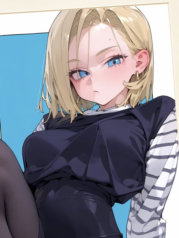 【海外代購】星空 《黑衣18號》人造人拉姿麗Android18七龍珠動漫裝飾畫 