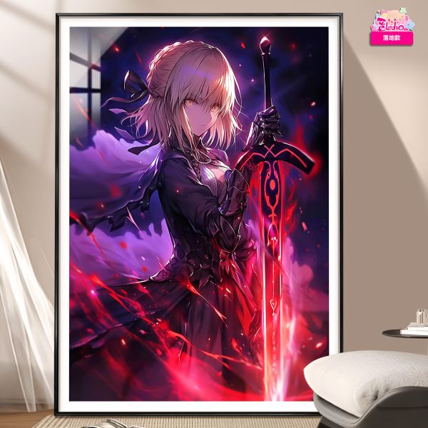 【海外代購】阿喵畫社 血染天穹 吾王saber 8k超大超清裝飾畫 