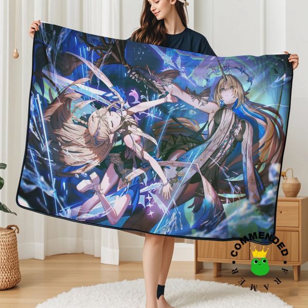 【海外代購】皇呱 《聖女卡提希婭》鳴潮裝飾畫 午睡毯  地毯 