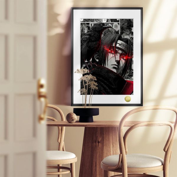 【海外代購】皇呱 《冷酷殺意萬花筒鼬》 火影忍者冷酷殺意萬花筒宇智波鼬週邊裝飾畫 午睡毯 地毯 