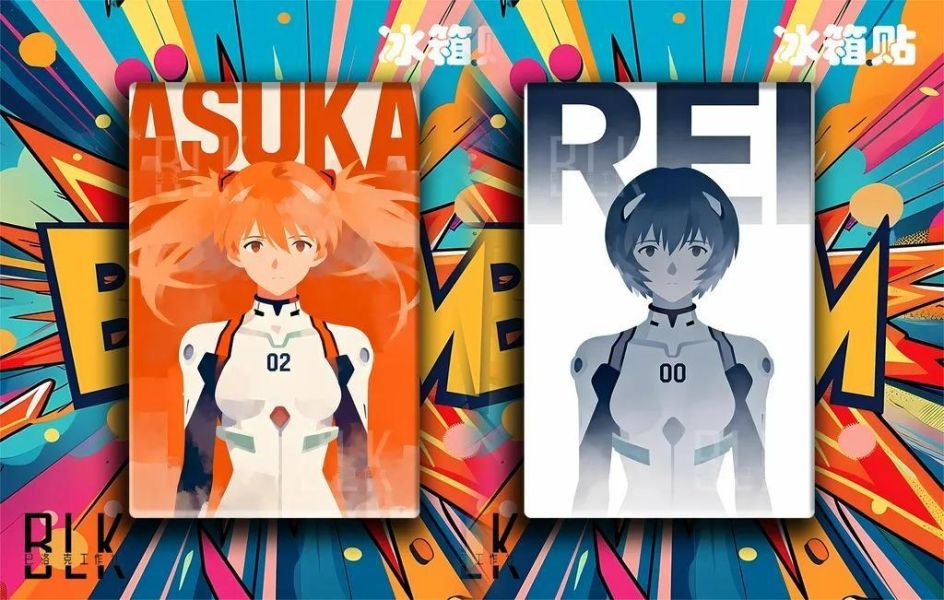 【海外代購】巴洛克《ASUKA/REI》EVA新世紀福音戰士裝飾畫冰箱貼 