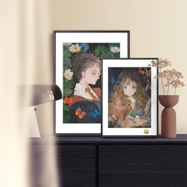 【海外代購】皇呱 《油畫哈利赫敏》哈利·波特霍格沃茨魔法學院裝飾畫 午睡毯 地毯 