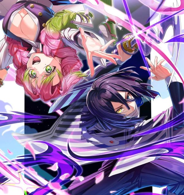 【海外代購】H2工作室 《蜜璃小芭內》鬼滅之刃戀柱蛇柱鬼殺隊裝飾畫 