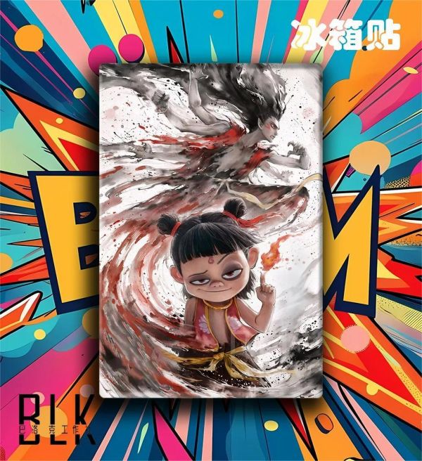 【海外代購】巴洛克 《哪吒/敖丙》魔童鬧海裝飾畫冰箱貼 