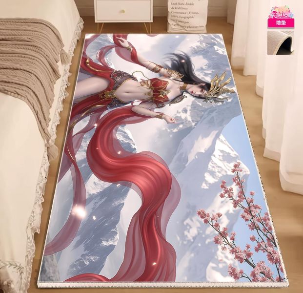 【海外代購】阿喵畫社 國色天香 寒雪 美杜莎 12k主題超清裝飾畫 滑鼠墊  床頭地墊 冰箱貼 