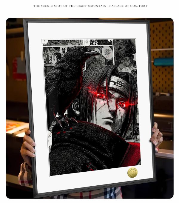 【海外代購】皇呱 《冷酷殺意萬花筒鼬》 火影忍者冷酷殺意萬花筒宇智波鼬週邊裝飾畫 午睡毯 地毯 