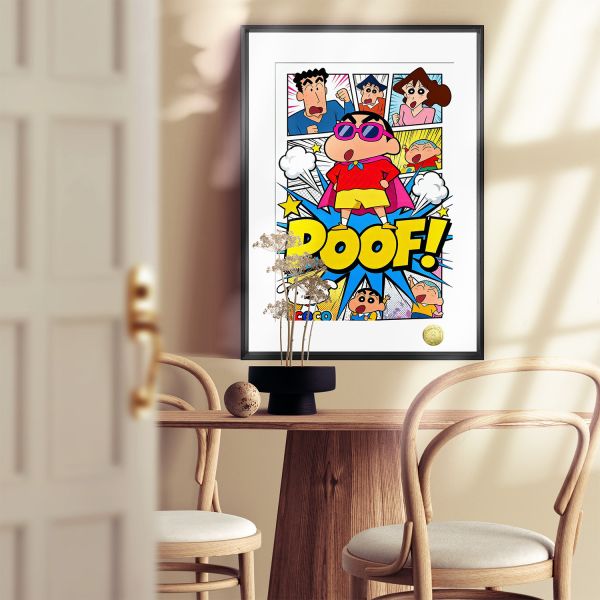 【海外代購】皇呱 《超人小新》 蠟筆小新古靈精怪超人小新周邊裝飾畫 午睡毯 地毯 