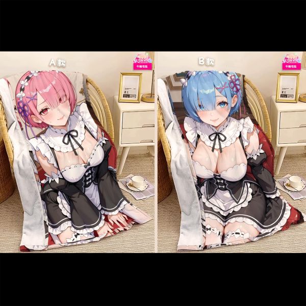 【海外代購】阿喵畫社 女僕蕾姆拉姆雙聯 8k主題高清裝飾畫 