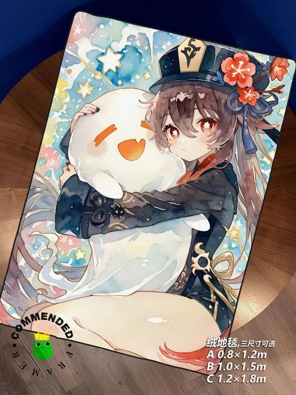 【海外代購】皇呱 《可愛胡桃》原神璃月往生堂堂主裝飾畫 午睡毯 地毯 