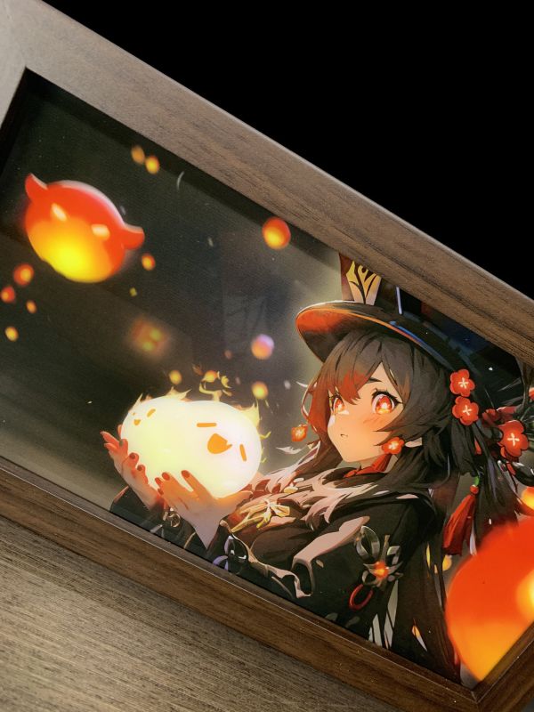 【海外代購】神秘畫廊 Desktop Art 黑色科技光導 胡桃 裝飾畫 