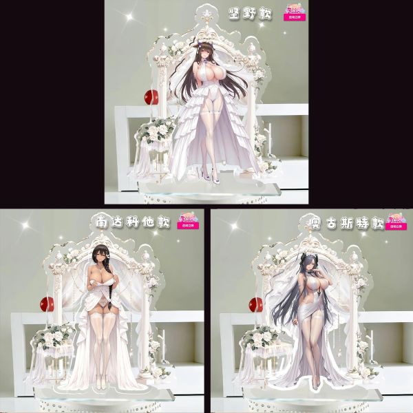 【海外代購】阿喵畫社 立牌第二十二彈婚紗碧藍航線㭴野/南達科他/奧古斯特 25cm大型四層背景亞克力立牌 