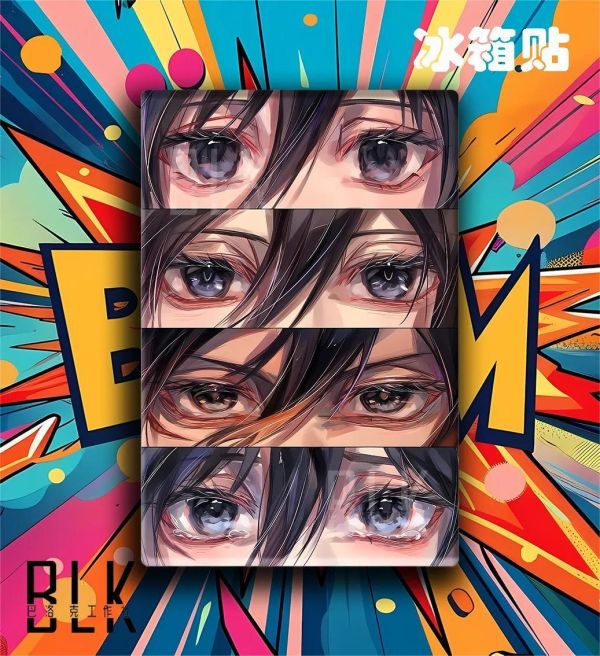 【海外代購】巴洛克《艾倫之眼》進擊的巨人裝飾畫冰箱貼 