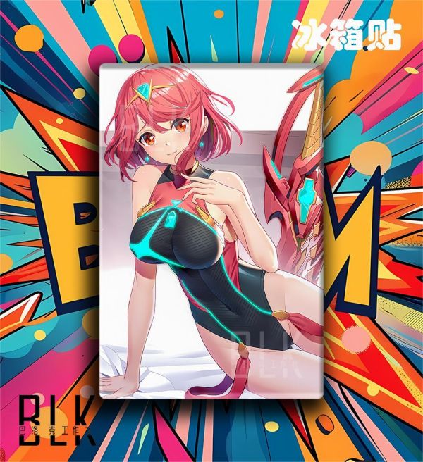 【海外代購】巴洛克 《焰》尼婭Pyra異度神劍異度之刃光動漫裝飾畫冰箱貼 