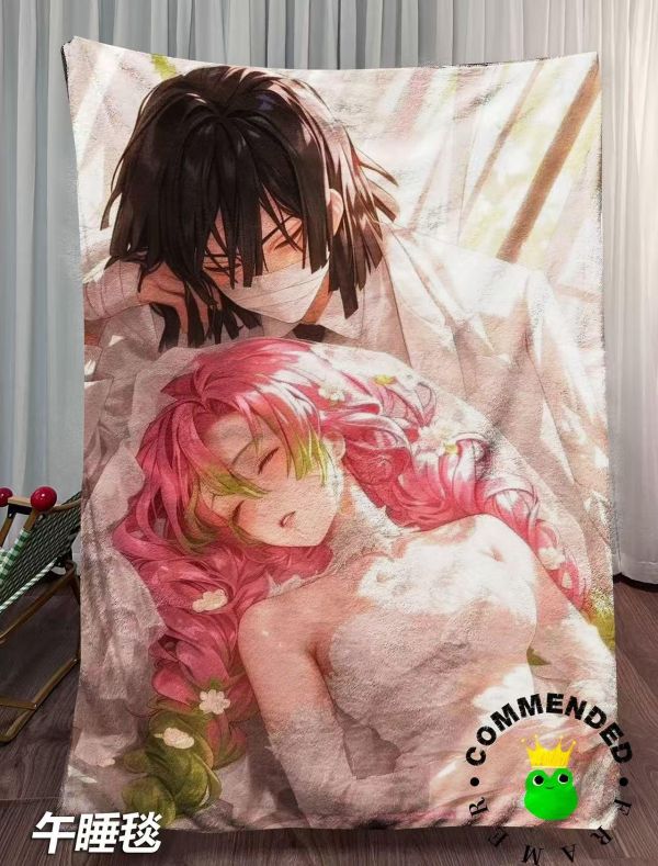 【海外代購】皇呱  《新婚蛇柱戀柱》 鬼滅之刃新婚伊黑小芭內甘露寺蜜璃同人周邊裝飾畫午睡毯 地毯 