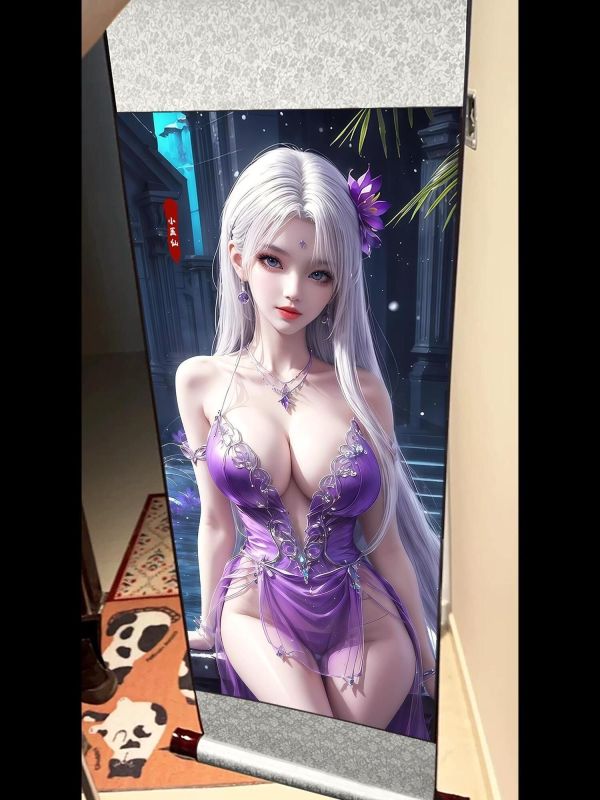 【海外代購】阿喵畫社 紫韻 小醫仙卷軸畫 鬥破蒼穹 