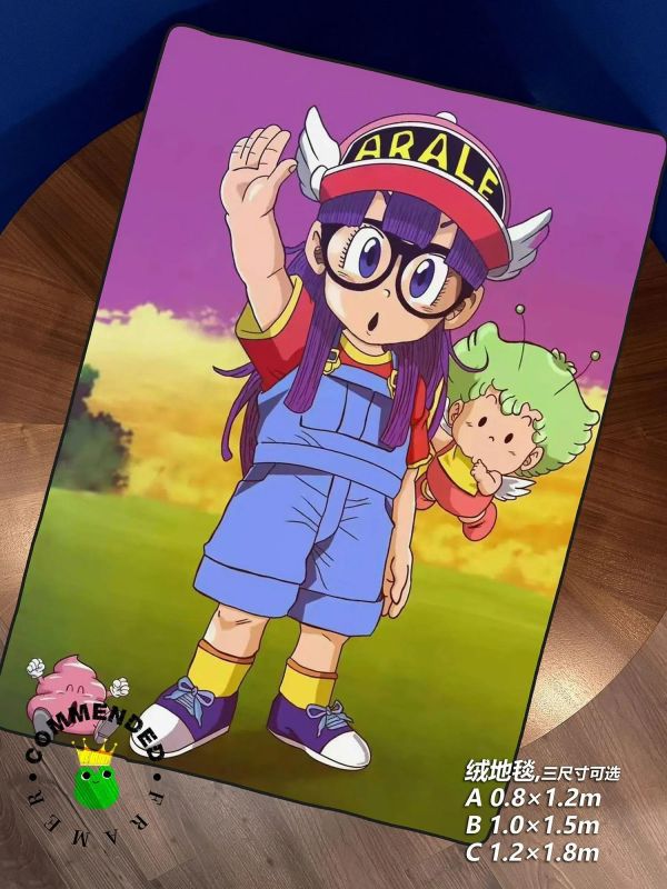 【海外代購】皇呱 《可愛阿拉蕾》阿拉蕾怪博士與機器娃娃裝飾畫 午睡毯 地毯 