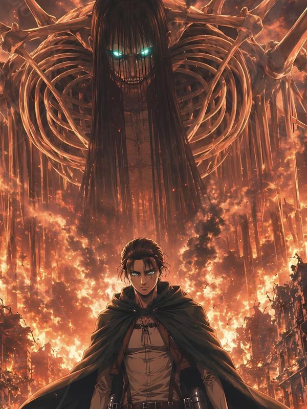 【海外代購】星空 《始祖艾倫》三笠進擊的巨人利威爾兵長Eren調查兵團動畫裝飾畫 