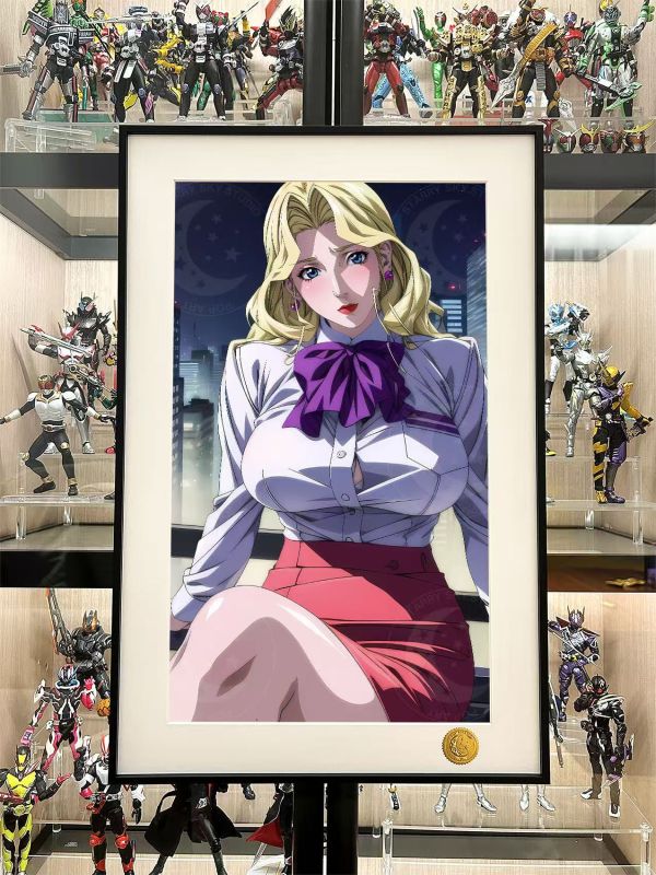 【海外代購】星空《金髮OL》內衣辦公室lingeries office動畫二次元裝飾畫 