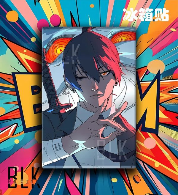 【海外代購】巴洛克 《早川秋》鏈鋸人蕾塞篇裝飾畫冰箱貼 