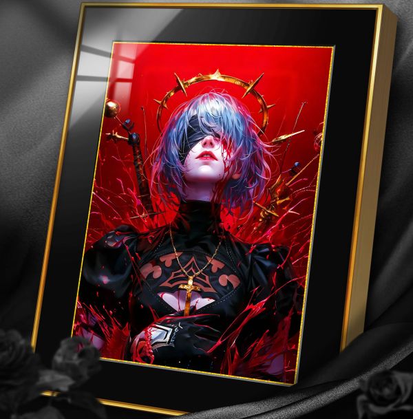 【海外代購】阿喵畫社 罪血皇冠 2b 8k超清裝飾畫 