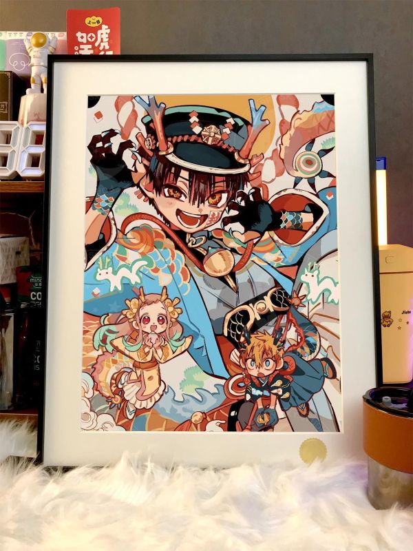 【海外代購】星空 《地縛三人組》地縛少年花子君八尋寧寧源光Hanako動漫裝飾畫 