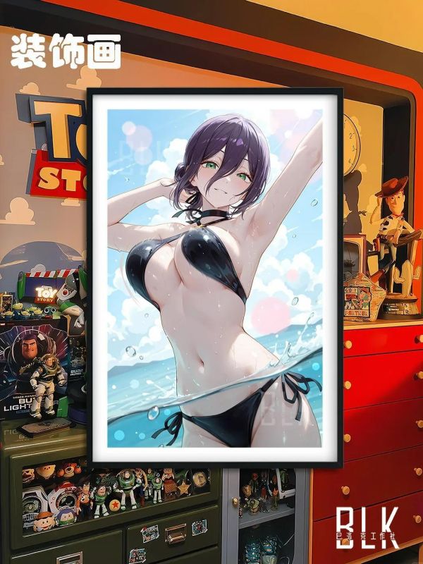 【海外代購】巴洛克 《泳衣蕾塞》鏈鋸人蕾塞篇裝飾畫冰箱貼 