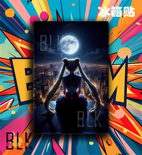 【海外代購】巴洛克 《月亮美少女》Sailor Moon美少女戰士水兵月月野兔倩妮迪公主動漫裝飾畫 