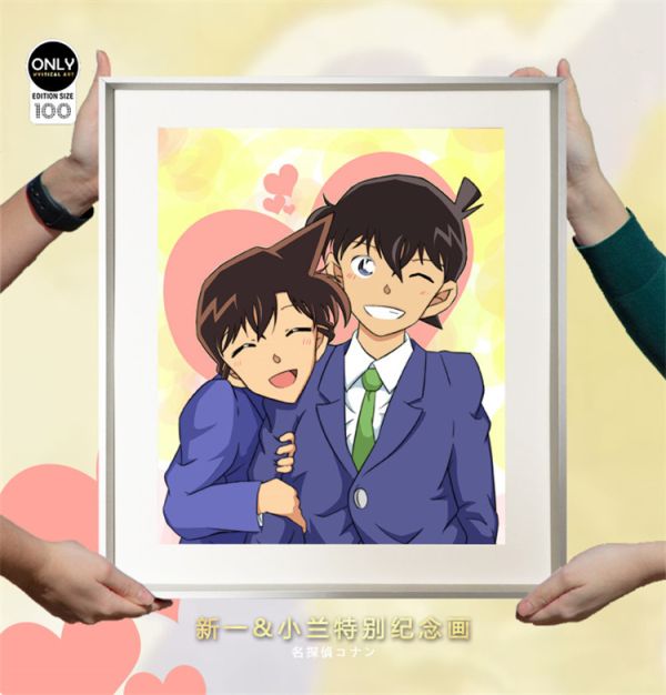 【海外代購】神秘畫廊 新一 小蘭 特別紀念畫 01 