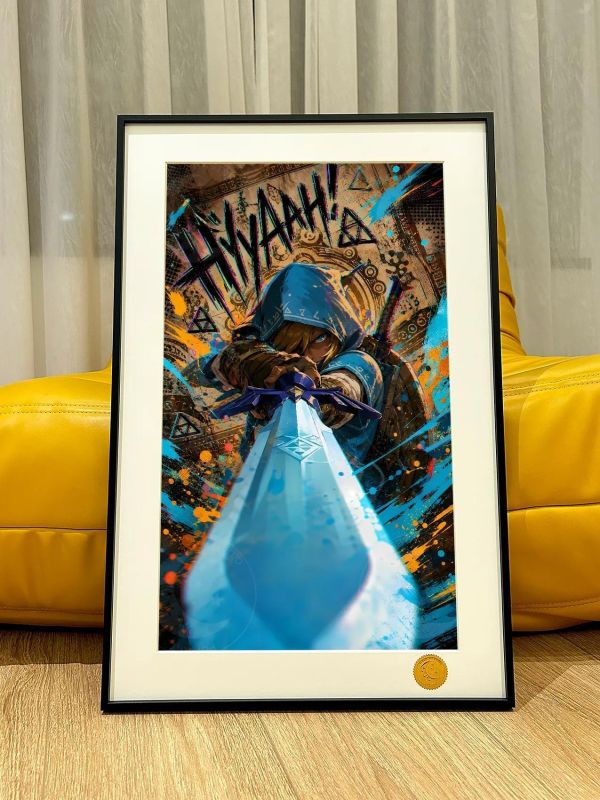 【海外代購】星空《出擊林克》塞爾達傳說曠野之息裝飾畫 