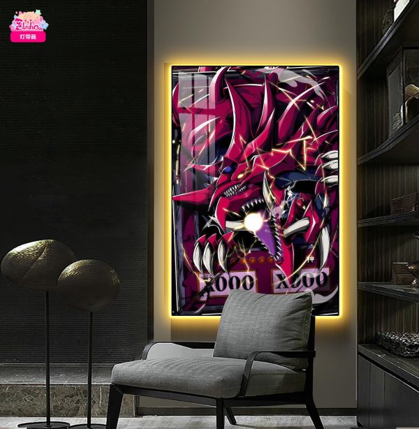【海外代購】阿喵畫社 破鏡天空龍 超大常亮裝飾燈帶畫 