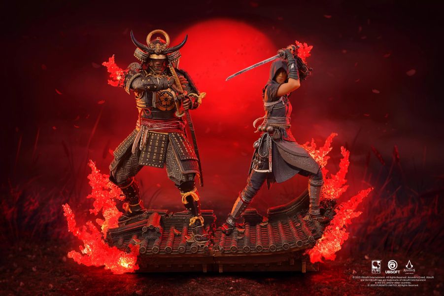 【海外代購】PureArts ASSASSIN'S CREED SHADOWS ANIMUS YASUKE 1/8 SCALE STATUE《刺客教條：影》彌助&奈緒江 1/8 PVC發光 