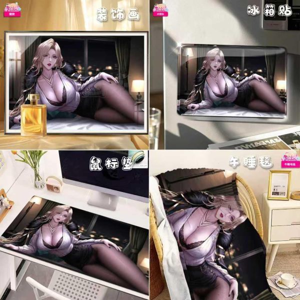 【海外代購】阿喵畫社 黑絲 卡米利安 無期迷途新品8k主題高清裝飾畫 滑鼠墊  午睡毛毯  冰箱貼 