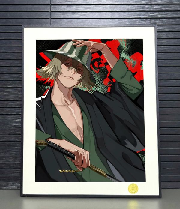【海外代購】H2工作室《浦原喜助》死神BLEACH店長護廷十三隊裝飾畫 