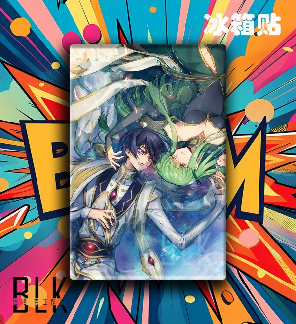 【海外代購】巴洛克 《魯魯修CC》魯路修魯殿魔神Code Geass 反叛的魯路修叛逆動漫裝飾畫冰箱貼 