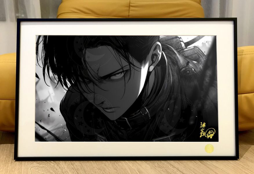 【海外代購】星空 《兵長利威爾》Levi進擊的巨人艾倫三笠韓吉調查兵團裝飾畫 