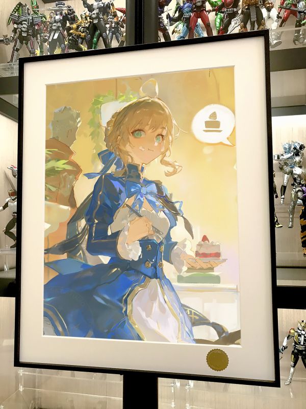 【海外代購】星空《蛋糕saber》阿爾托莉雅潘德拉貢Fate/stay night吾王亞瑟王動畫二次元裝飾畫 
