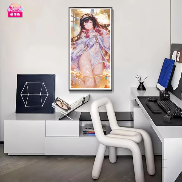 【海外代購】阿喵畫社 鏡花水月 哥倫比亞 豎版新品8k主題高清裝飾畫 等身枕 床頭地墊  冰箱貼 