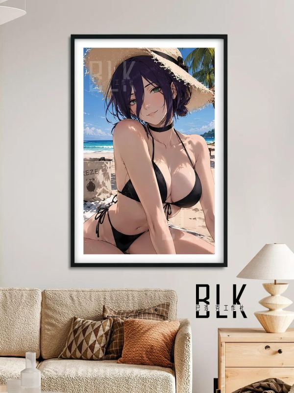 【海外代購】巴洛克 《水着蕾塞》電鋸人reze裝飾畫冰箱貼 