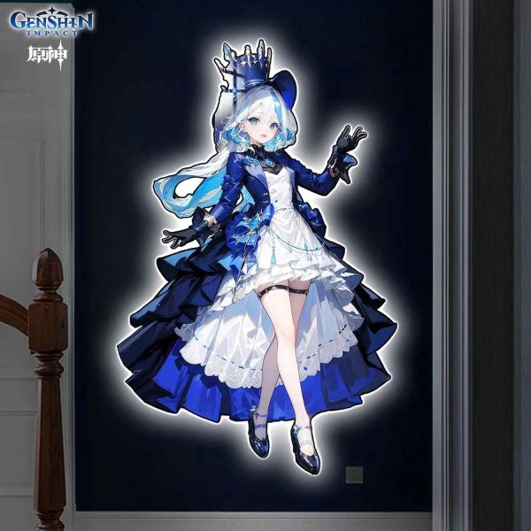 【海外代購】阿喵畫社 晚禮服 芙寧娜 1比1復刻原神玄關臥室發燈帶畫 