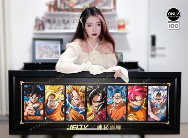 【海外代購】【130*49CM】神秘畫廊 Jelly 龍珠 悟空 長副藝術 裝飾畫 