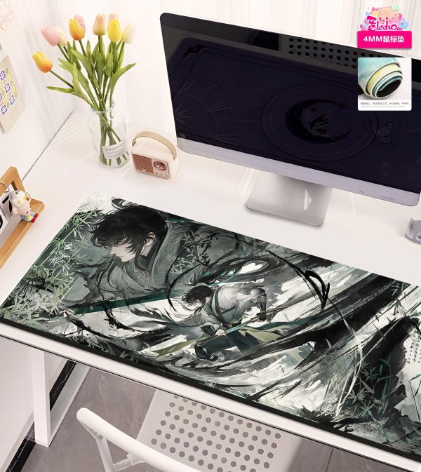 【海外代購】阿喵畫社 水墨風 墨染仇遠 8k主題高清裝飾畫 滑鼠墊 午睡毛毯  床頭地墊 