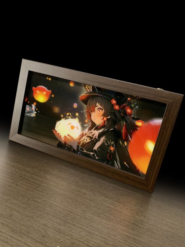 【海外代購】神秘畫廊 Desktop Art 黑色科技光導 胡桃 裝飾畫 