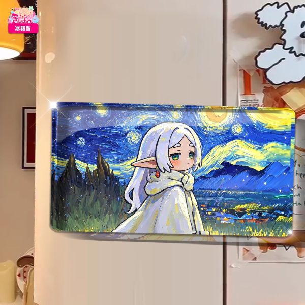 【海外代購】阿喵畫社 梵谷星空 芙莉蓮-五幅套裝 新品12K超清異形套組裝飾畫 床頭地墊  滑鼠墊  冰箱貼 