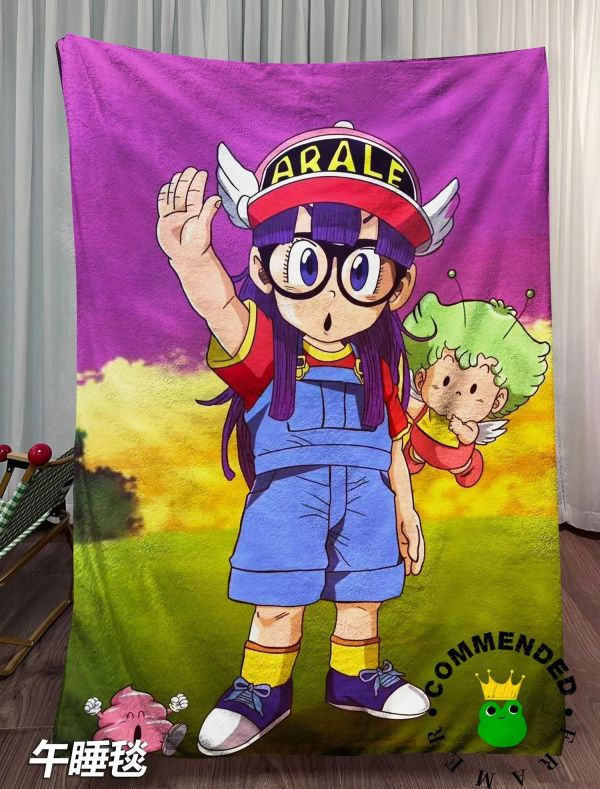 【海外代購】皇呱 《可愛阿拉蕾》阿拉蕾怪博士與機器娃娃裝飾畫 午睡毯 地毯 